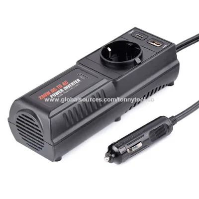 12V to 220V/230V car power inverter 200W dc to ac power inverter with USB charger for car