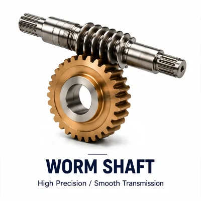 Precision Custom Machining Worm Gear Shaft Small/Big Size for Carbon Steel Stainless Steel Brass Stainless Spline Worm Shaft