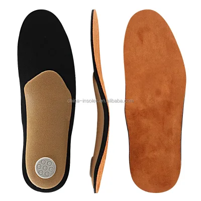 Custom China Factory Arch Support Shoe Inserts Foot Leather Arch Insole Orthopedic Correction Eva Insole Leather