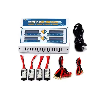 EV-PEAK CQ3 100W X 4 RC Multi-Function 4-Channels Smart Intelligent Balance Charger for UAV LiPo LiHV LiFe NiMH NiCd Pb DC