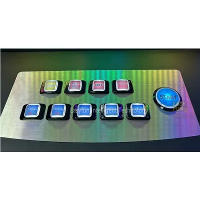 Arcade Skill Game Button Deck Metal Push Button Panel Assembly Amusement Machine Kit
