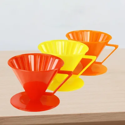 Coffee Filter Holder Reusable Pour Over Dripper Countertop Brew Tool Plastic Cone Funnel Carafe Compatible