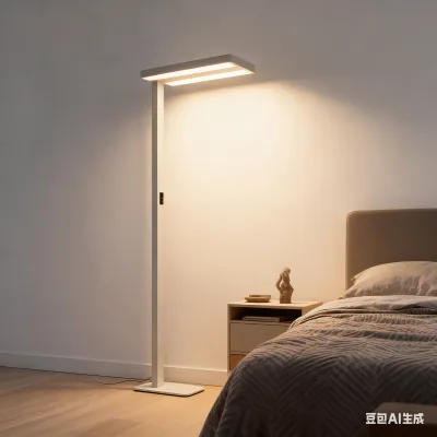 Floor Lamp with Integrated Firewood Storage & Log Holder, Rustic Standing Lamp for Cabin Decor and Fireplace Area