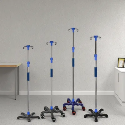 Huaen Factory Direct Supply Five-Legged Plum Blossom Oxygen Supply System Thickened Mobile Hanging Portable Adjustable Drip