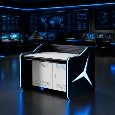 Security Control Room Monitoring Station LED Lighting Professional Grade System Integrator Workbench ODM/OEM