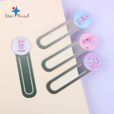 Creative Bookmark Customized Stainless Steel pink Cute Rabbit Metal Bookmark