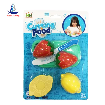 Eco-Friendly 1 Dollar Store Items Education Toys Baby Lemon and Strawberry Toy Fruit Food Cutting Toy