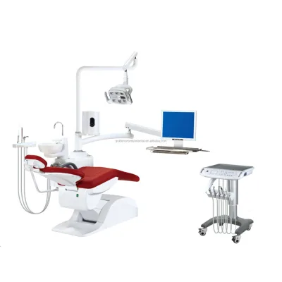 Electric Dental Unit with Power Source Durable Metal Plastic Steel Materials