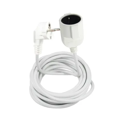 Euro Cee77 Schuko Plug Male AC to Female Adapter Cable 3-Pin Extension Cord