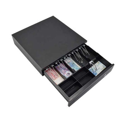 6bills 4coins Money Safe Cash Box for Supermarket Automatic Metal POS Manual Cash Register Drawer