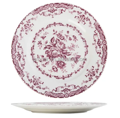 Green Blue pink Floral Porcelain Dinnerware Sets