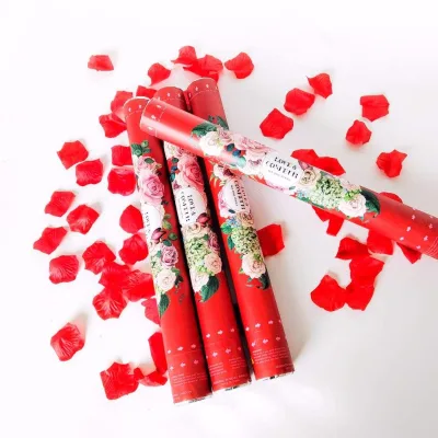 OEM Service Disposable Non-Toxic Waterproof Confetti Cannon for Father's Day Christmas Wedding Party Outdoor Use