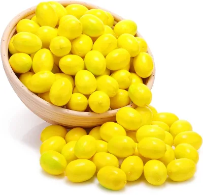 Mini Artificial Lemon Fake Fruit Lemon Faux Simulation Decor Summer Realistic Kitchen Fruit Decor Lifelike Lemon Decoration