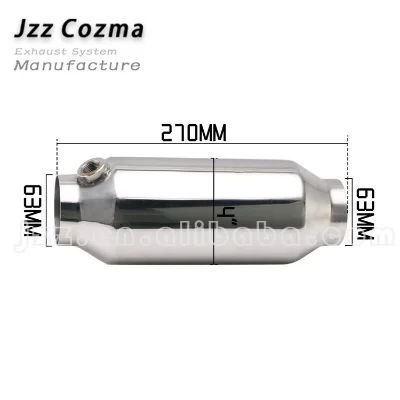 2.5 Inch Inlet Outlet Catalytic Converter Universal High Flow Front Catalytic Converter Direct Replacement with O2 Port