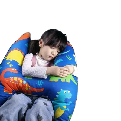 GULI Cotton Car Pillow for Children Neck Shoulder Support Compatible Car Seat Belt Adjuster Unicorn/Dinosaur Cartoon Anime