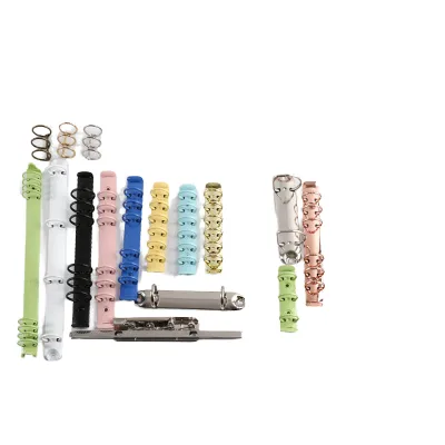 Factory-Quality Multi-Size Metal Binder Clip with 6 Ring Binder Mechanism Board Clip for Notebook Planner Journal