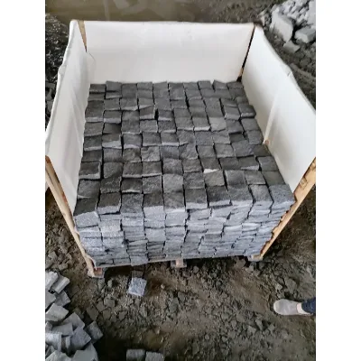 All Sides Natural Split 10x10x10 Dark Grey Granite G654 Stone Cobbles