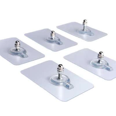 Seamless Self-Adhesive 6/8/10/12/14/16 cm Screw Trackless Wall-Mounted Stainless Steel Hook No-Hole Hanging Hook Sticker