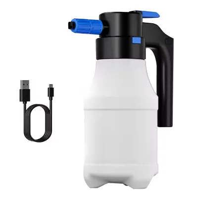 1.5L Manual Foam Sprayer Foam Watering Can High Pressure Spray Pot Fit for Car Washing Siding Washing Garden White