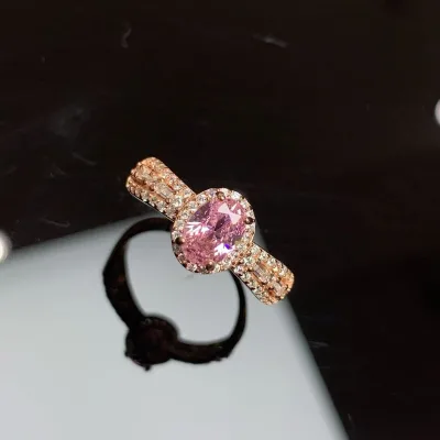 Cross Border Exclusive Jewelry 925 Sterling Silver Ring with Full Diamond Surround and Fashionable Women's Ring