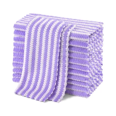 Microfiber Coral Cloth Kitchen Cleaning Cloth Colorful Square Wiping Cloth for Daily Use for Table & Multi-Purpose Towel