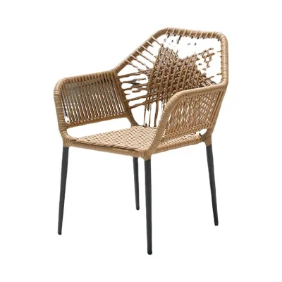Nordic Outdoor Metal Swing Chair & Patio Bench Set Eco-Friendly Garden Dining Leisure Furniture for Residential/Commercial Use