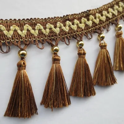 Home Textile,Curtain,Garment,Decorative Use and Tassel Type Beaded Curtain Fringe