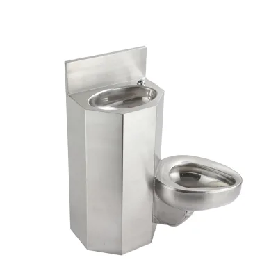 Wholesale Modern Square One-piece Sinks Easy-to-clean 304 Stainless Steel Floor-Mounted Dual-Flush Gravity Flushing for Hotels