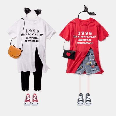 Custom Longline Distressed Side Open Hip Hop T Shirt of Girl Clothing From Online Wholesale Shop