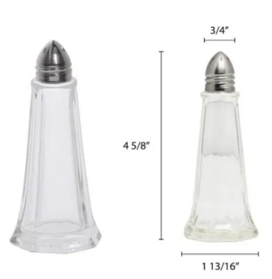 Custom Logo Glass Spice Seasoning Shaker with Clear Metal Lid Herb & Spice Tools