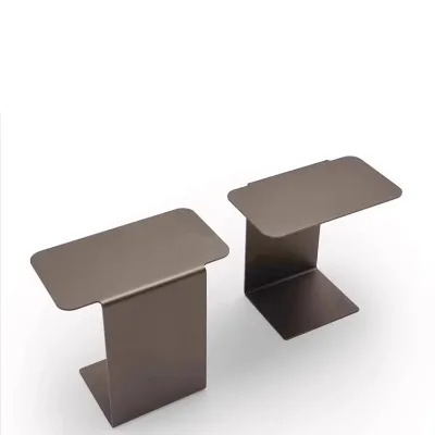 Italian Modern Minimalist Console Table Wabi-Sabi Style Simple Irregular Design Light Luxury Corner Furniture for Sofa Bedside