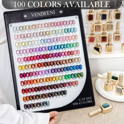 Vendeeni Four Seasons Radiance Cat Eye UV Nail Gel 100 Colors HEMA TPO-FREE Waterproof Gel Polish Set 15ml Special for Salons