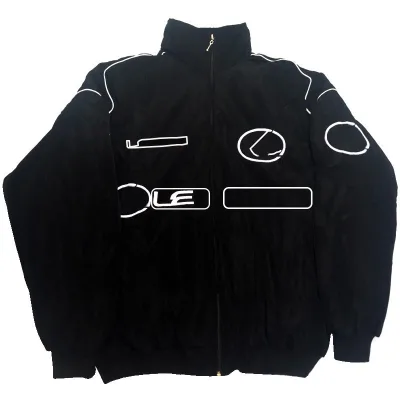 2025 Autumn Popular American Racing Men's Jacket Cotton-Padded Windproof Coat with Embroidery for Racing Motorcycle Riding