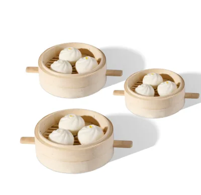 Best Choice Natural Bamboo Steamer Basket With Handle Made of 100% High Quality