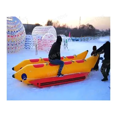 Snow and Water Flying Banana Boats Agua Inflatable Banana Boat Inflatable Snow Banana Boat for Outdoor Sports