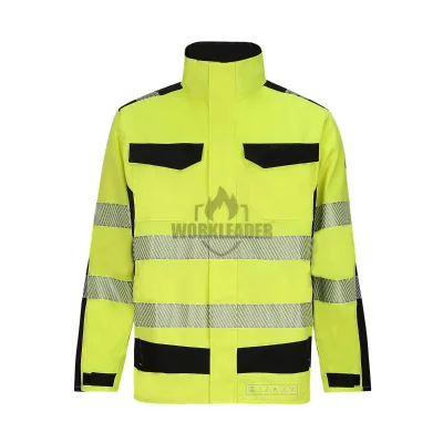 Factory Supply Cotton Polyester Reflective Tape Safety Workwear CE Certified Work Jacket HIVIS Work Uniform Level B Protection