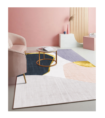 Nordic Abstract Cream Smooth Handmade Center Carpets and Area Rugs