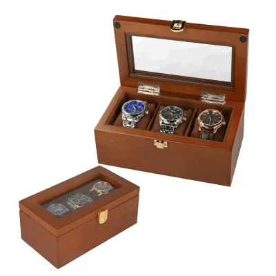 Natural Wooden Watch Display Box Holder Jewelry Holder Organizer Wood Watch Storage Box
