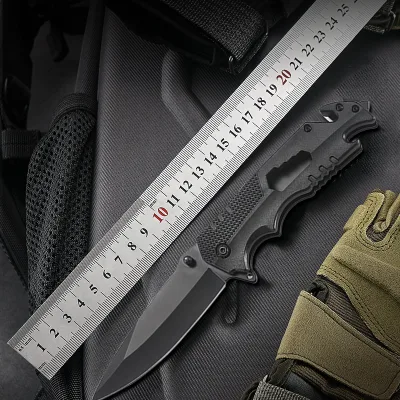 Premium Tactical Fixed Blade Knife | Stainless Steel Olive Wood Handle Nylon Sheath | Custom Logo Multi-functional Camping Knife