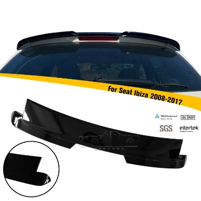 Haosheng Factory Carbon Fiber Rear Roof Spoiler for Seat Ibiza MK4 6J 5 Door 2008 2009 2010 2011 2012 2013 2014 2015 2016 2017