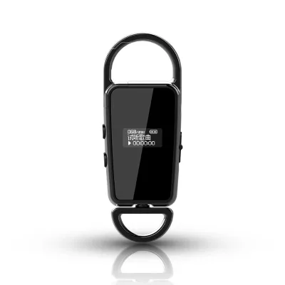 8GB Zinc Alloy Voice Recorder Pen Drive with 110mAh Battery Key Ring Key Chain Voice Recording Device with Display