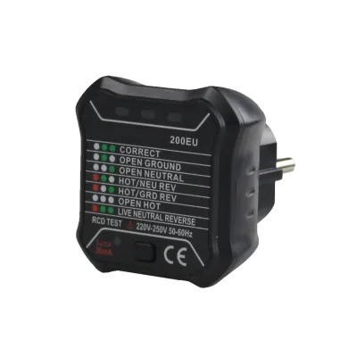 UK/US Version Socket Tester Voltage Detector Tester Rcd Socket Outlet OEM Support LED Indication Easy to Operate
