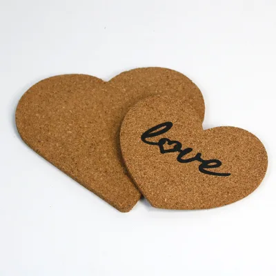 Classic Fashion Design Pure Cork Coaster Non Slip Personalized Printing Cork Backed Coasters