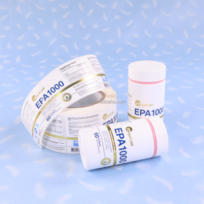 Custom Labels High Quality Hot Stamping Silver Labels for Plastic Bottle Labels Stickers