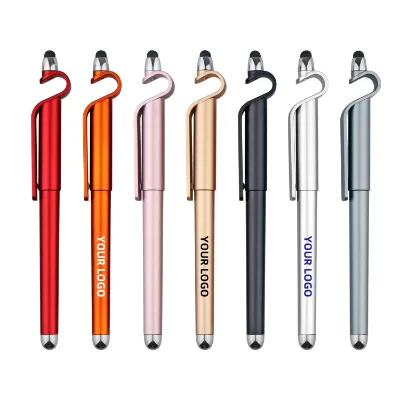 Practical 3-in-1 Multi Function Touch Screen Mobile Phone Holder Pen with Custom Logo