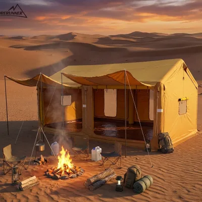FR Wholesale Oxford Four-Season Water Resistant Quick Opening Inflatable Tent for Arabian Desert Festival & Summer Camping