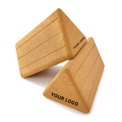 High Density Dance Lightweight Triangle Yoga Brick Yoga Block Yoga Natural Cork Brick for Stretching Pilates