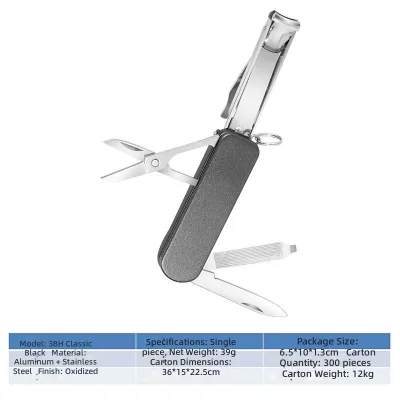 Multi Foldable 5 in 1 Nail Clipper Set Portable Travel Manicure Tools Nail Cutter File Scissors Mini Knife Screwdriver Pocket