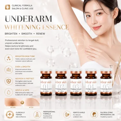 Private Label Fast Acting Underarm Whitening Serum Intimate Area Skin Brightening Gel for Armpit and Inner Thighs
