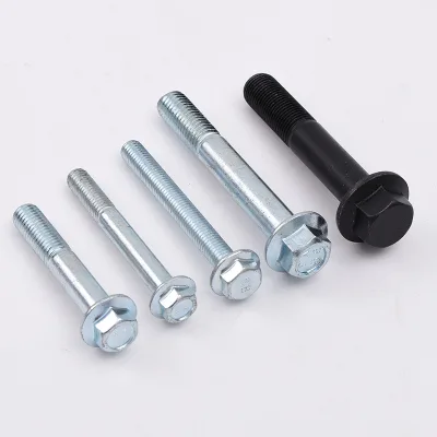 High Strength Grade 10.9 8.8 Zinc Plated Din6921 Black Hex Flange Bolt M8 M10 M12 Theaded Hexagonal Flange Head Cap Bolts